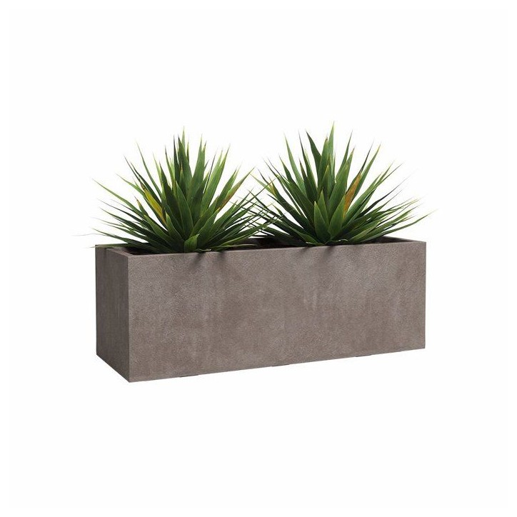 ARTEVASI Jardiniere - SYDNEY - Plastique - Taupe - 80 cm - 57 L - Dimensions: 79.5x29.5x29.5 cm