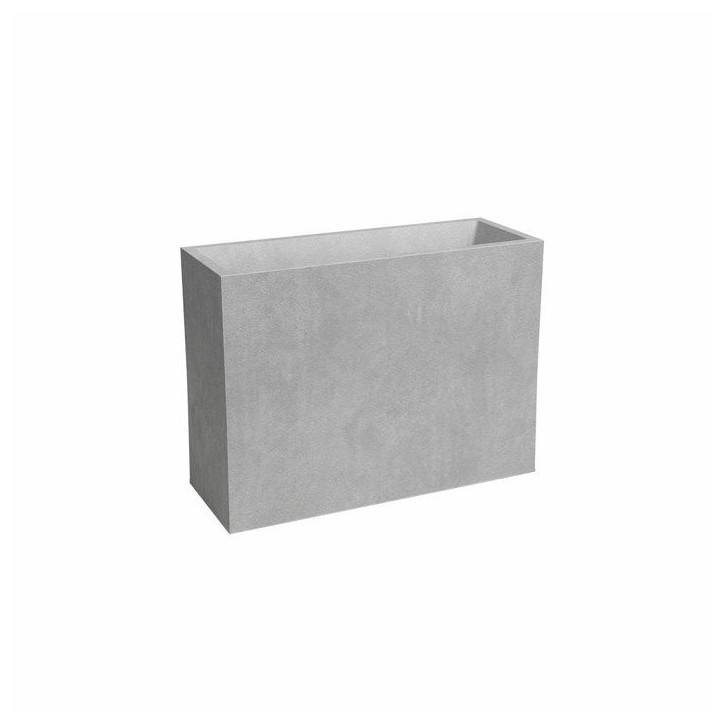 ARTEVASI Jardiniere haute - SYDNEY - Plastique - Gris Clair - 80 cm - 50 L - Dimensions: 79.5x29.5x68 cm