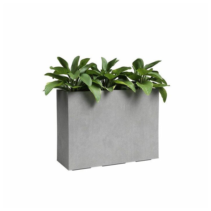 ARTEVASI Jardiniere haute - SYDNEY - Plastique - Gris Clair - 80 cm - 50 L - Dimensions: 79.5x29.5x68 cm