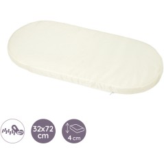 Matelas Nacelle - 72 x 32 cm - Ep. 4 cm - Beige Ecru - TINEO