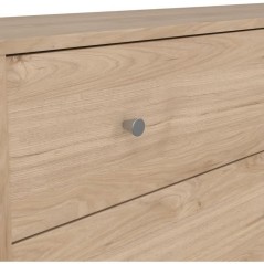 Commode OREGON 6 Tiroirs - Décor chene - L 143 x P 30 x H 68 cm