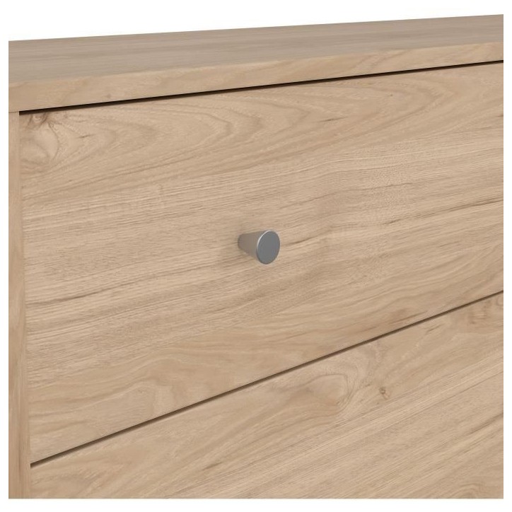 Commode OREGON 6 Tiroirs - Décor chene - L 143 x P 30 x H 68 cm Commode OREGON 6 Tiroirs - Décor chene - L 143 x P 30 x H 68 cm
