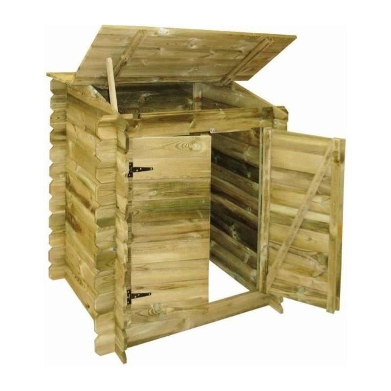 Coffre de rangement pour filtration UBBINK Classic en bois traité aut