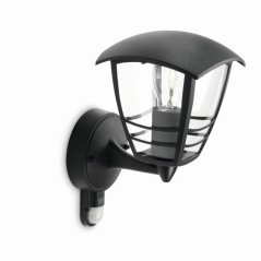 Applique murale extérieure - PHILIPS - Creek - Noir - Avec capteur -