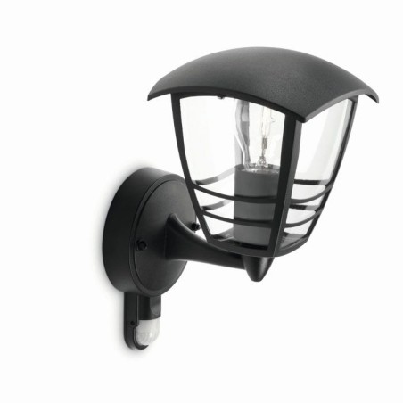 Applique murale extérieure - PHILIPS - Creek - Noir - Avec capteur -