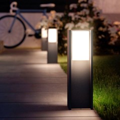 Borne lumineuse basse - PHILIPS HUE - Turaco - Gris anthracite - IP44