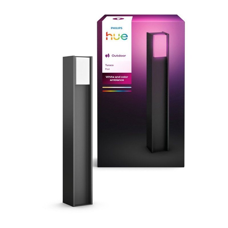 Borne lumineuse - PHILIPS HUE - Turaco - Gris anthracite - IP44 - Lumi