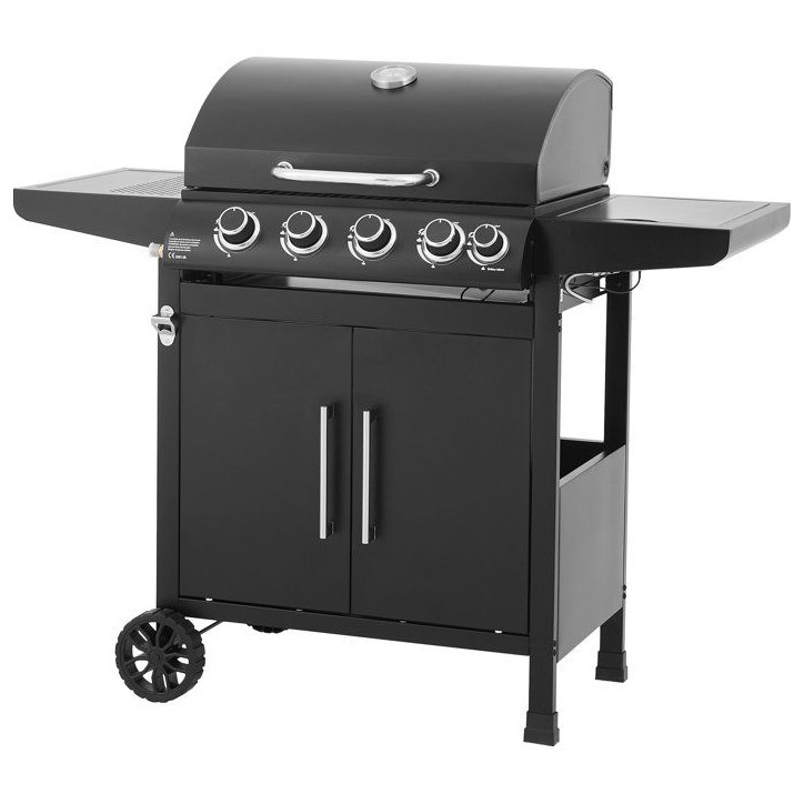Barbecue a gaz - COOKING BOX - Paarl - 4 brûleurs - Surface de cuisson principal : 60 x 42 cm - Grille de maintien au chaud - A