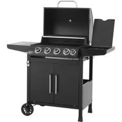 Barbecue a gaz - COOKING BOX - Paarl - 4 brûleurs - Surface de cuisson principal : 60 x 42 cm - Grille de maintien au chaud - A