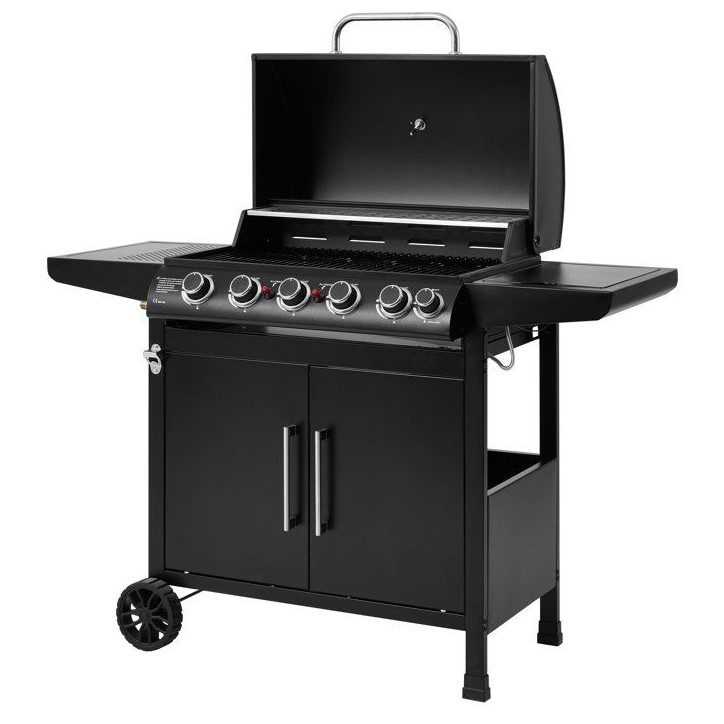 Barbecue a gaz - Cookingbox - Paarl - 5 brûleurs - Surface de cuisson : 70 x 42 cm - Grille de cuisson en acier Barbecue a gaz - Cookingbox - Paarl - 5 brûleurs - Surface de cuisson : 70 x 42 cm - Grille de cuisson en acier