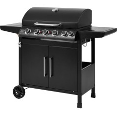 Barbecue a gaz - Cookingbox - Paarl - 5 brûleurs - Surface de cuisson : 70 x 42 cm - Grille de cuisson en acier