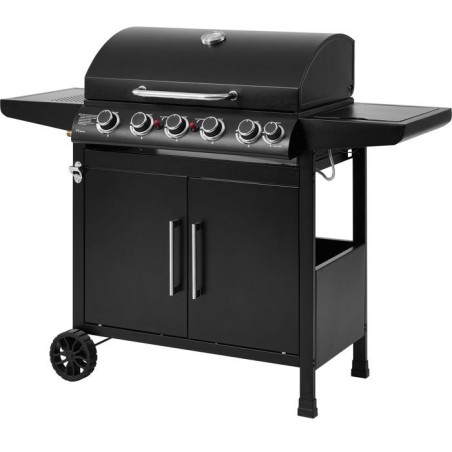 Barbecue a gaz - Cookingbox - Paarl - 5 brûleurs - Surface de cuisson : 70 x 42 cm - Grille de cuisson en acier