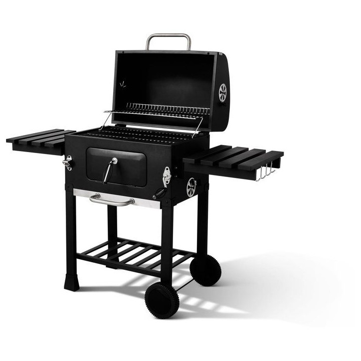 Barbecue charbon - Cookingbox - Clark - Ventilation réglable - Grille de cuisson en fonte - Acier et finitions inox