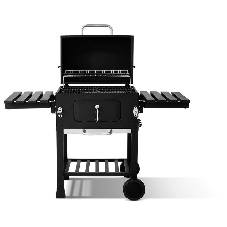 Barbecue charbon - Cookingbox - Clark - Ventilation réglable - Grille de cuisson en fonte - Acier et finitions inox