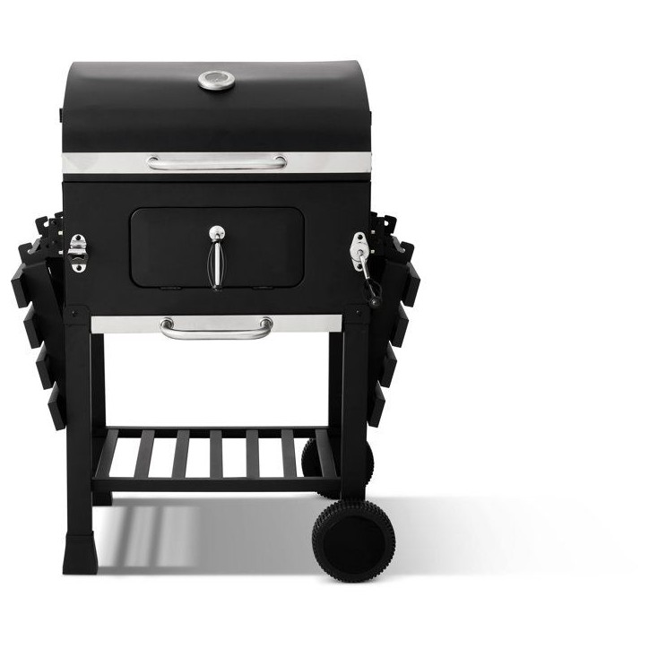 Barbecue charbon - Cookingbox - Clark - Ventilation réglable - Grille de cuisson en fonte - Acier et finitions inox