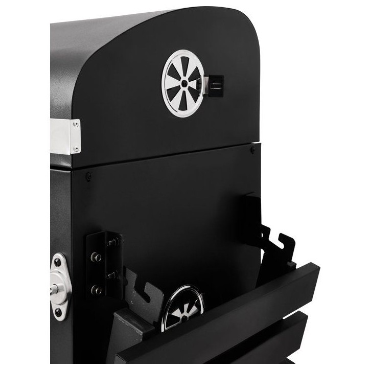 Barbecue charbon - Cookingbox - Clark - Ventilation réglable - Grille de cuisson en fonte - Acier et finitions inox