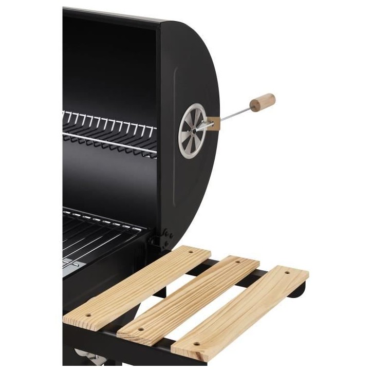 COOKING BOX Barbecue a charbon MIKE EVOLUTION - 115x66x106 cm - 2 grilles acier chromé - Surface de cuisson : 71x35 cm - Noir COOKING BOX Barbecue a charbon MIKE EVOLUTION - 115x66x106 cm - 2 grilles acier chromé - Surface de cuisson : 71x35 cm - Noir