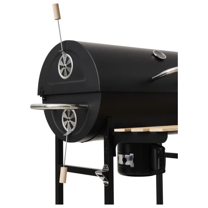 COOKING BOX Barbecue a charbon MIKE EVOLUTION - 115x66x106 cm - 2 grilles acier chromé - Surface de cuisson : 71x35 cm - Noir COOKING BOX Barbecue a charbon MIKE EVOLUTION - 115x66x106 cm - 2 grilles acier chromé - Surface de cuisson : 71x35 cm - Noir