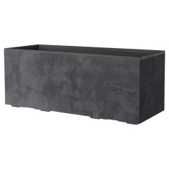DEROMA Jardiniere Muret Millennium R - 99 x h39 cm - Anthracite - A r