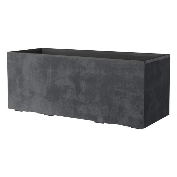 DEROMA Jardiniere Muret Millennium R - 99 x h39 cm - Anthracite - A réserve d'eau - Roulettes DEROMA Jardiniere Muret Millennium R - 99 x h39 cm - Anthracite - A réserve d'eau - Roulettes