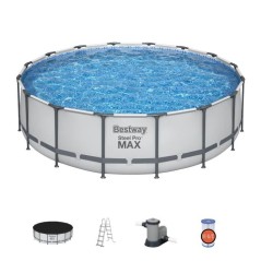 Kit Piscine hors sol tubulaire BESTWAY - Steel Pro Max - 488 x 122 cm