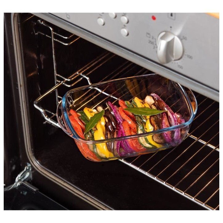 Lot de 3 plats avec couvercle - PYREX - Cook & Store - Verre - Rectangulaire - 0,4/1,1/2,5 L Lot de 3 plats avec couvercle - PYREX - Cook & Store - Verre - Rectangulaire - 0,4/1,1/2,5 L