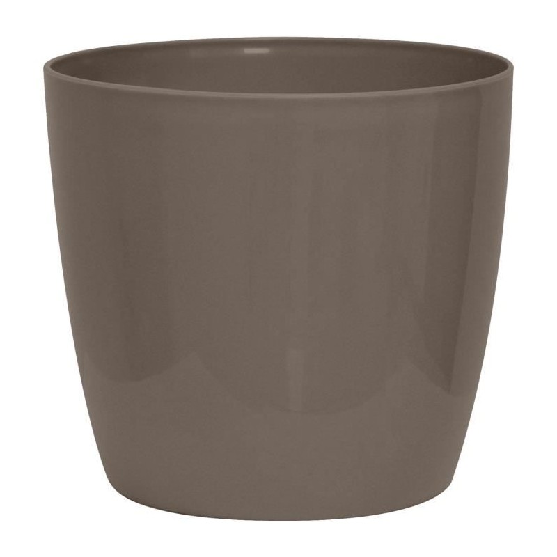 Cache-pot brillant - GARDEN ID - Shiny Taupe avec roulettes - 35 x 32 Cache-pot brillant - GARDEN ID - Shiny Taupe avec roulettes - 35 x 32