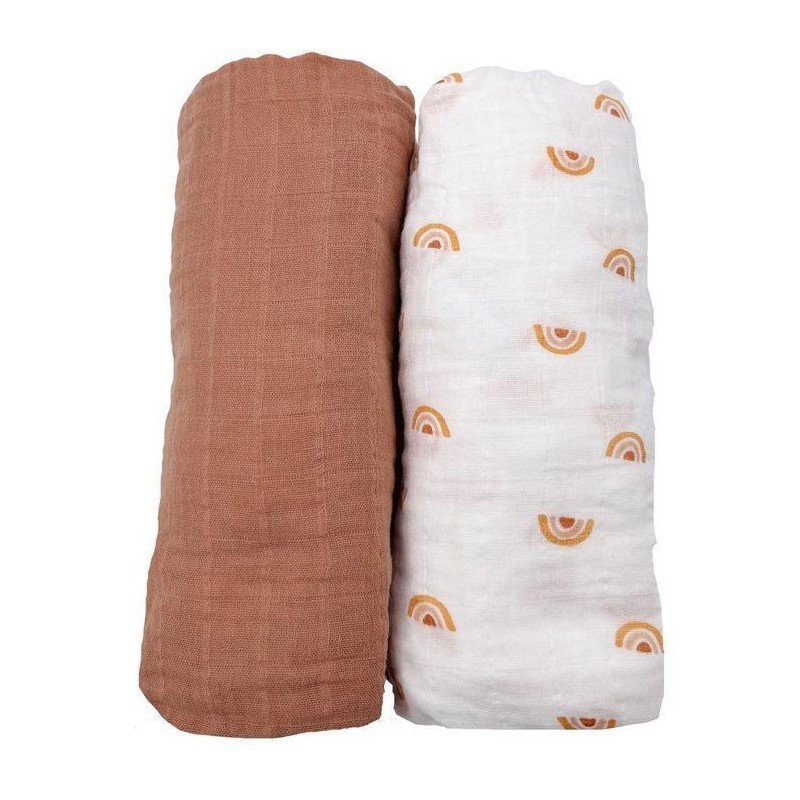 Lot de 2 draps housse bébé - SAUTHON - SUNLIGHT - 60 x 120 cm - Mous