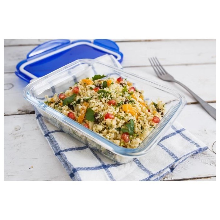 Lot de 3 Lunch Box - PYREX - Cook & Go - Verre - Rectangulaire - Couvercle hermétique - 0,8 L Lot de 3 Lunch Box - PYREX - Cook & Go - Verre - Rectangulaire - Couvercle hermétique - 0,8 L
