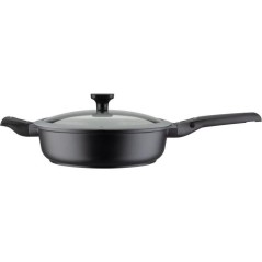 Poele a frire 28 cm Easy Click en aluminium et plastique avec couvercl