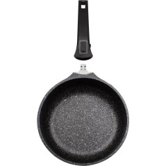Poele a frire 28 cm Easy Click en aluminium et plastique avec couvercl