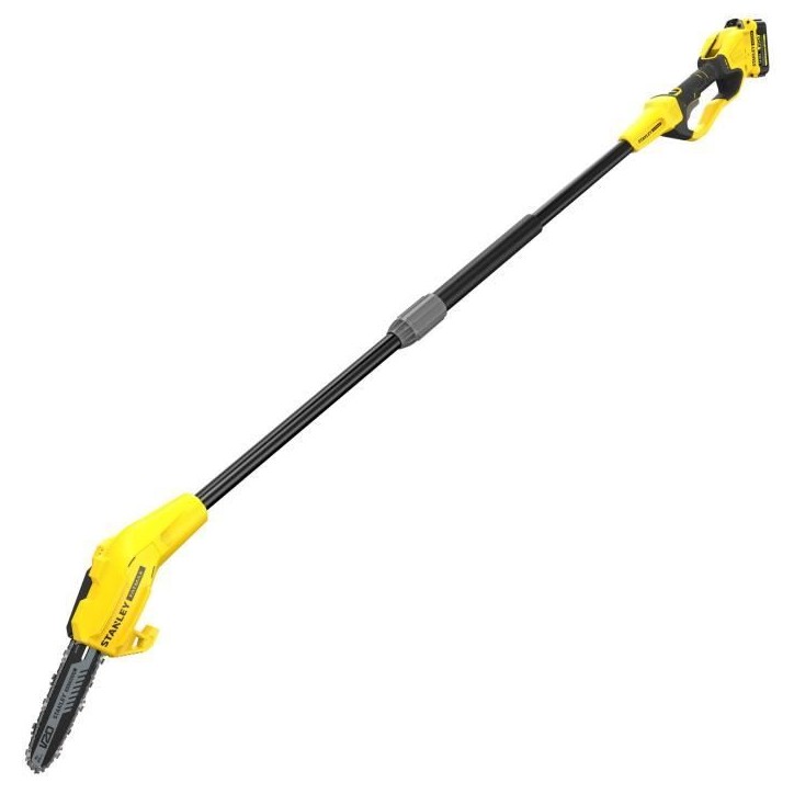 Élagueuse sur perche sans fil + batterie 4Ah + chargeur - Stanley Fatmax - SFMCPS620M1-QW - 18V - chaîne 20cm - Jusqu'a 4,5m