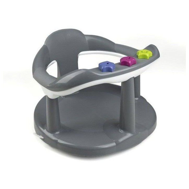 Anneau de bain - THERMOBABY - AQUABABY - De 7 a 16 mois - 3 jeux éducatifs - Gris taupe