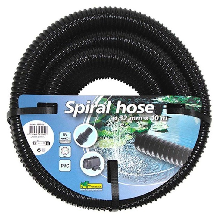 Tuyau spiralé - UBBINK - Ø32 mm (1¼) - Longueur 10 m - Résistant UV - Pression 1 bar Tuyau spiralé - UBBINK - Ø32 mm (1¼) - Longueur 10 m - Résistant UV - Pression 1 bar