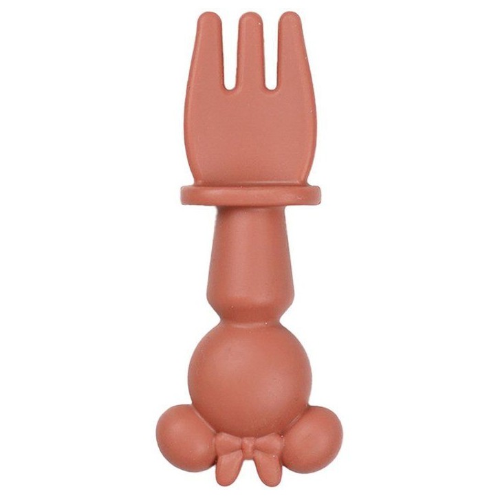 SET DE 2 COUVERTS SILICONE - 2 PCS silicone cutlery set MINNIE