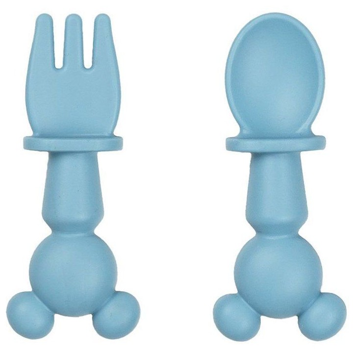 SET DE 2 COUVERTS SILICONE - 2 PCS silicone cutlery set MICKEY