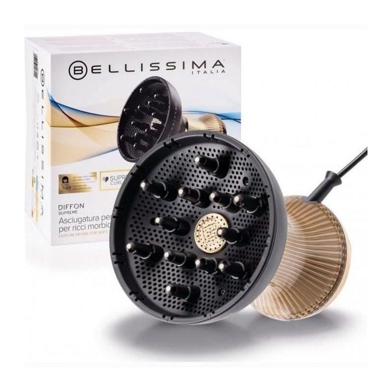 Seche-cheveux Bellissima DIFFON SUPREME CURL FLOW XL NOIR-OR Seche-cheveux Bellissima DIFFON SUPREME CURL FLOW XL NOIR-OR