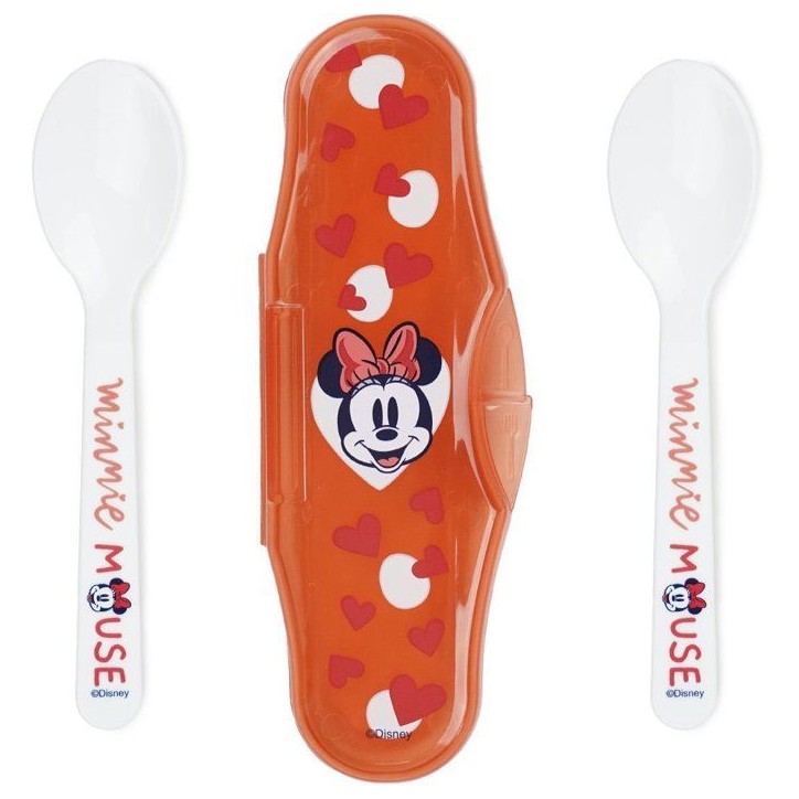 SET 2 CUILLERES AVEC BOITIER DE TRANSPORT MINNIE COLLECTOR
