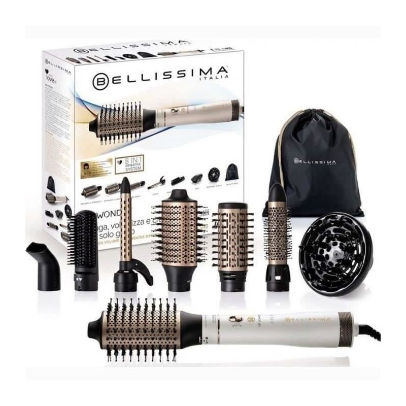 Brosse coiffante Bellissima BROSSE AIR WONDER BLANC OR Brosse coiffante Bellissima BROSSE AIR WONDER BLANC OR