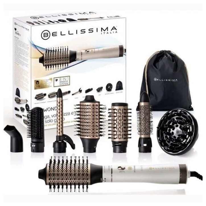 Brosse coiffante Bellissima BROSSE AIR WONDER BLANC OR Brosse coiffante Bellissima BROSSE AIR WONDER BLANC OR