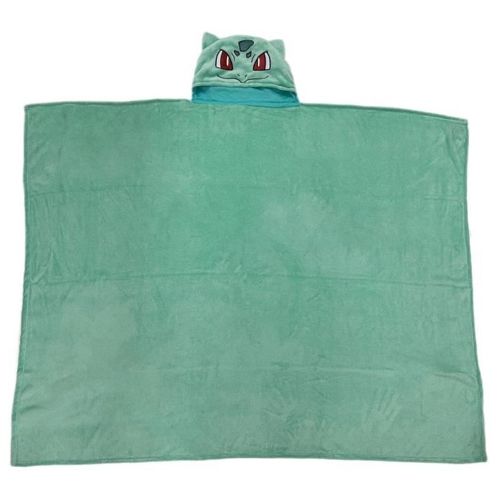 Plaid polaire a capuche 3D - POKEMON - Bulbizarre - 120 x 150 cm