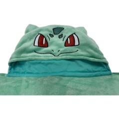 Plaid polaire a capuche 3D - POKEMON - Bulbizarre - 120 x 150 cm