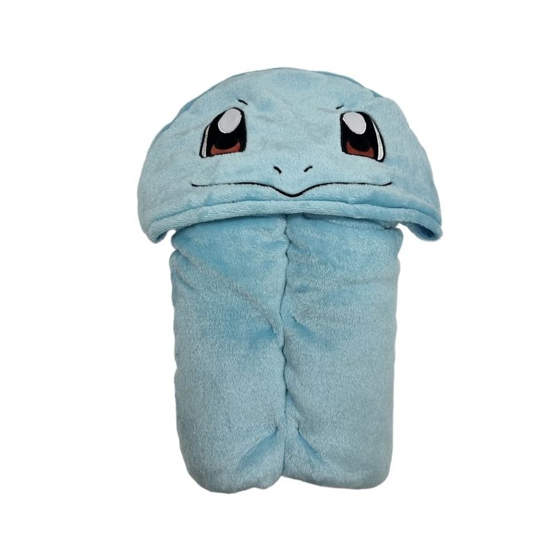 Plaid polaire a capuche 3D - POKEMON - Carapuce - 120 x 150 cm - Doux