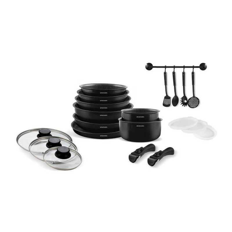 Batterie de cuisine induction - Arthur Martin - AM558 - Aluminium - 20