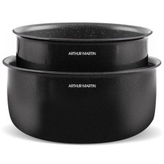 Batterie de cuisine induction - Arthur Martin - AM558 - Aluminium - 20 pieces - Poignée amovible - Tous feux dont induction