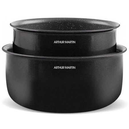 Batterie de cuisine induction - Arthur Martin - AM558 - Aluminium - 20 pieces - Poignée amovible - Tous feux dont induction