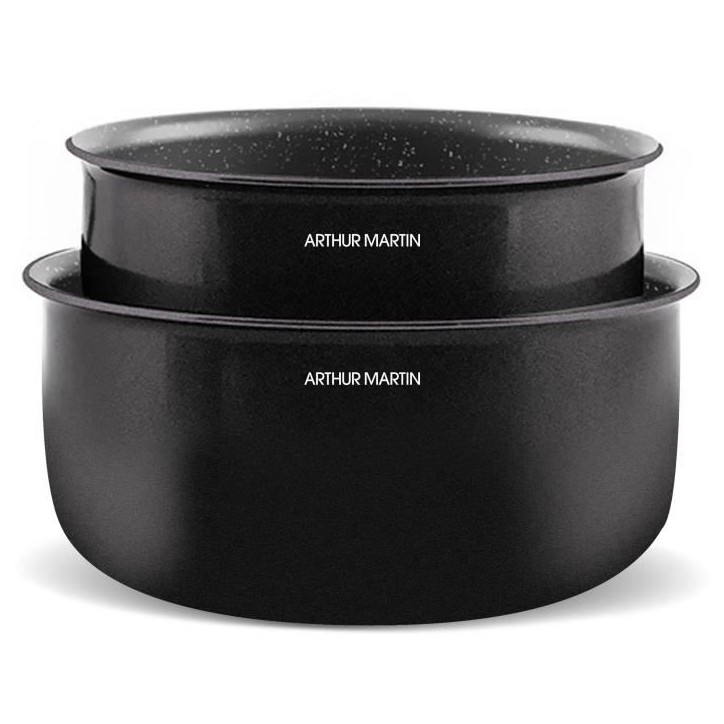 Batterie de cuisine induction - Arthur Martin - AM558 - Aluminium - 20 pieces - Poignée amovible - Tous feux dont induction Batterie de cuisine induction - Arthur Martin - AM558 - Aluminium - 20 pieces - Poignée amovible - Tous feux dont induction
