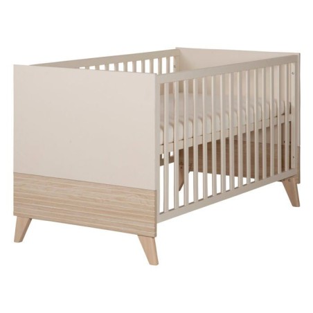 Lit bébé évolutif en lit junior - 70 x 140 cm - SIDNEY - Chene / Be