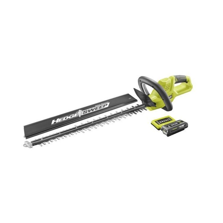 Taille-haies - RYOBI - 36 V - Lames 60 cm - Ecartement 26 mm - Fonction scie - 1 batterie lithium+ 36V 2,0 Ah et 1 chargeur 1,7
