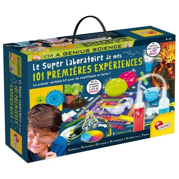 Kit Scientifique - LISCIANI GIOCHI - I'M A GENIUS - 101 Expériences - Matériel Inclus - Manuel Illustré Kit Scientifique - LISCIANI GIOCHI - I'M A GENIUS - 101 Expériences - Matériel Inclus - Manuel Illustré